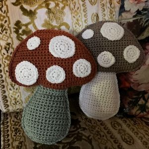Handmade mushroom pillows
